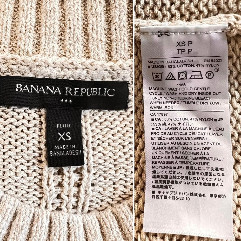 Banana Republic‎ Sweater Womens Extra Small Petite Crewneck Knit Pullover XS - Picture 7 of 7